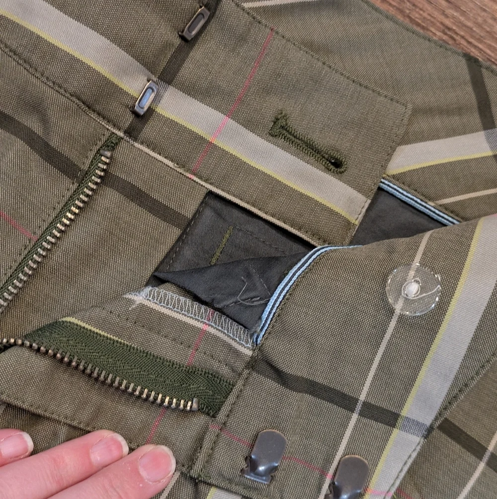 Smartwool Loden Plaid Merino Wool Skirt Golf Outdoors Hiking Sz 2